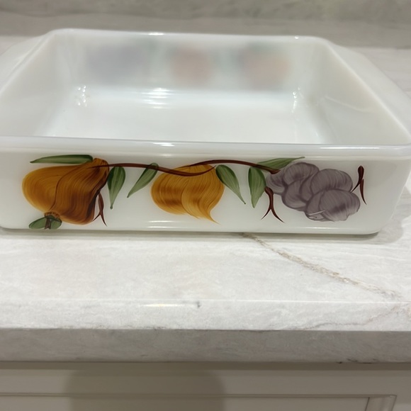 Fire King Gay Fad Hand Painted square Casserole and Bowl - Picture 8 of 14